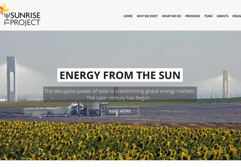 The Sunrise Project Website